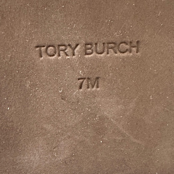 Tory Burch Block Heel Slide Sandals Creme White Brown Size US 7M - Picture 11 of 12